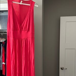 Chic Sleeveless Pink Maxi Dress